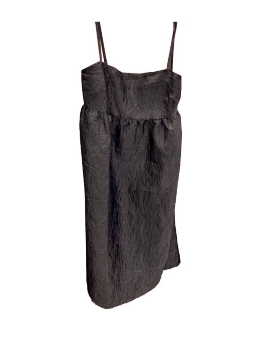 Joe Fresh Spaghetti Strap Jacquard Midi Black Dress - Picture 5 of 5